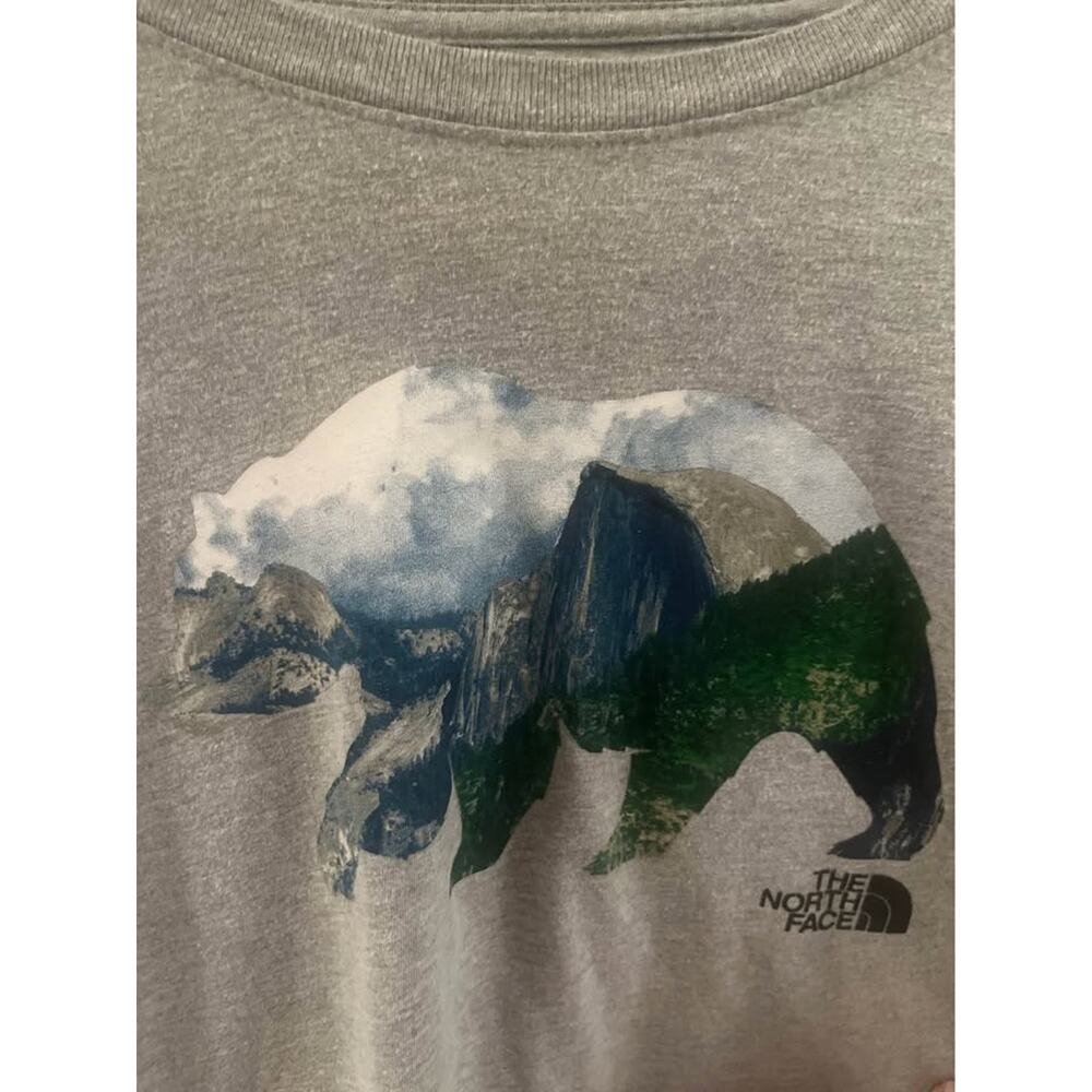 The North Face Men's XL Bear Graphic T-Shirt Tee Gray Outdoors Hiking Activewear - Picture 3 of 6